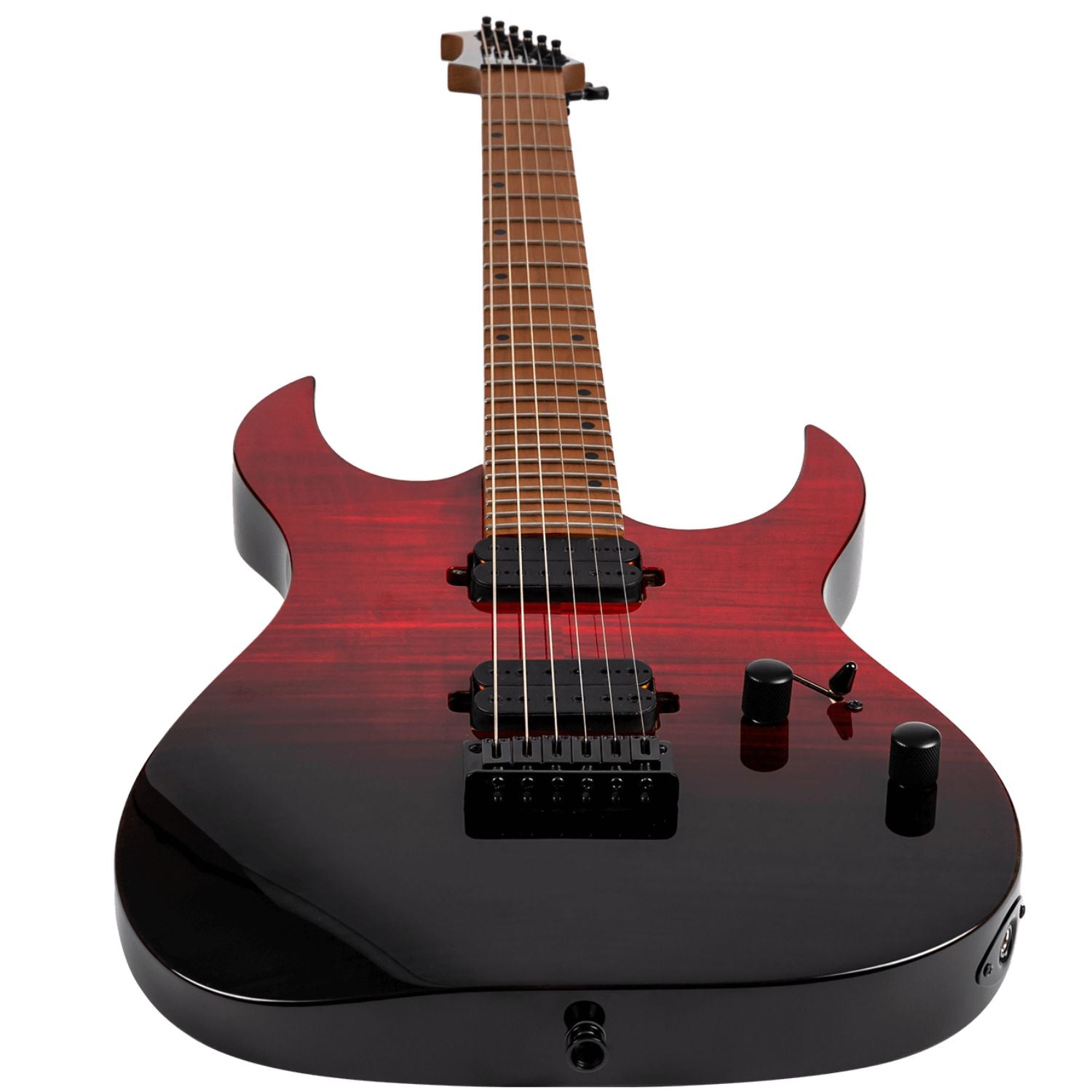 Spire Electric Guitars Spira S-450 High Performance Rock Weapon for Faster Playing 6 String Electric Guitar #color_trans-red/black-gloss