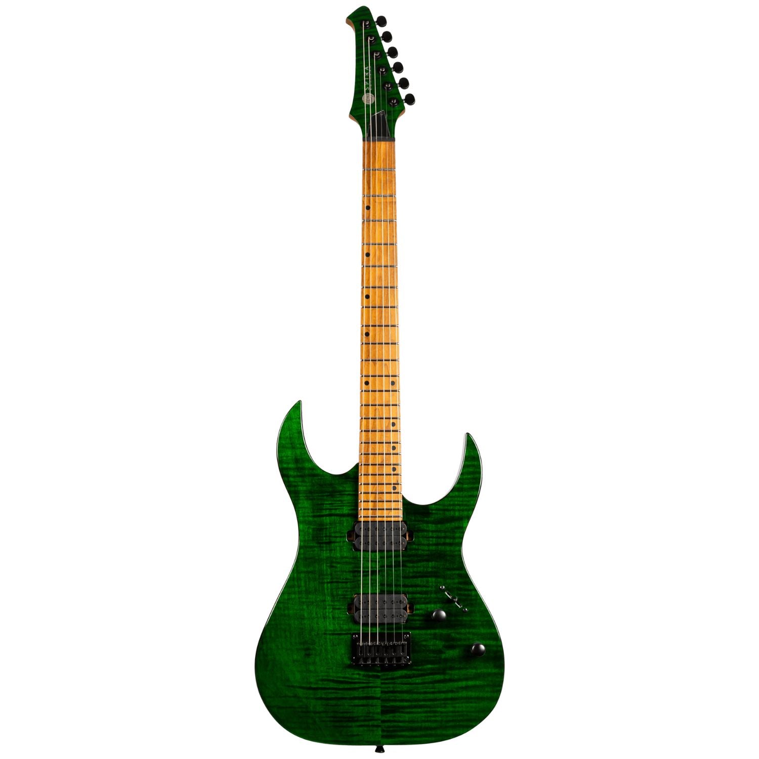 Spire Electric Guitars Trans Green Gloss Spira S-450 High Performance Rock Weapon for Faster Playing 6 String Electric Guitar #color_trans-green-gloss