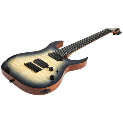 Spire Electric Guitars Trans Grey and Fireburst Spira S-507 QGY E 7 String Electric Guitar