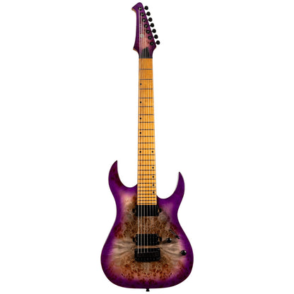 Spire Electric Guitars Trans Purple Gloss Spira S-457 High Performance 7 String Electric Guitar 