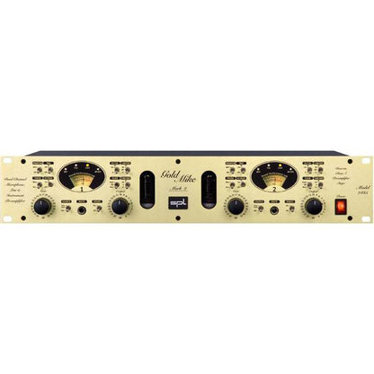 spl pre amps spl goldmike mk2 dual-channel microphone and instrument preamplifier