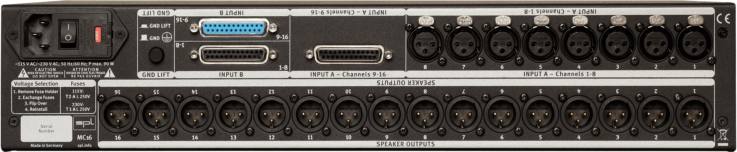 SPL Studio Monitor Controllers SPL MC16 16 Channel Mastering Monitor Controller