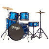 Stagg Acoustic Drum Kits Blue Stagg TIM122B BK Drum Set (Black) with Cymbals, Drum Throne & Sticks