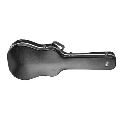 stagg acoustic guitar cases black stagg abs-a2 auditorium guitar hardshell case   