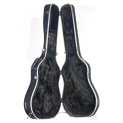 stagg acoustic guitar cases black stagg abs-a2 auditorium guitar hardshell case   