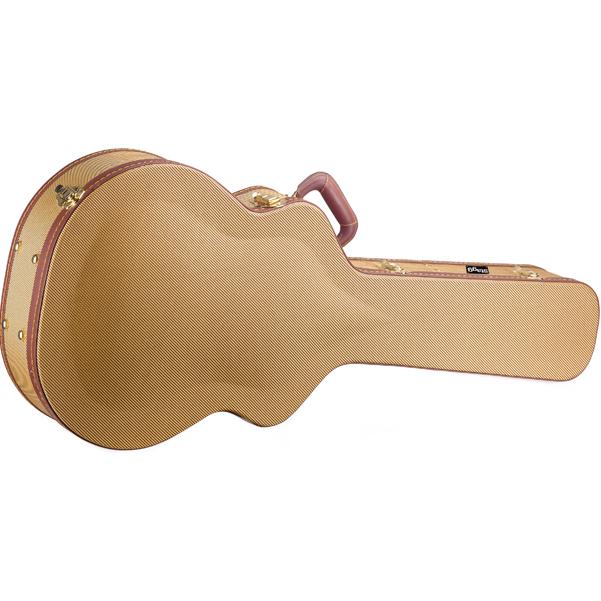 stagg acoustic guitar cases stagg gcx-j gd vintage style gold tweed deluxe hardshell case for jumbio acoustic guitar