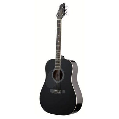 stagg acoustic guitars black stagg sw201 left handed dreadnought acoustic guitar    