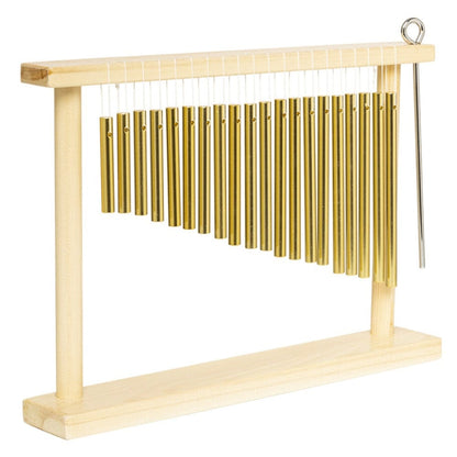 Stagg Bar Chimes Stagg PCH120-WF Single Row 20 Bars in Wooden Frame with Striker Pipe Chimes