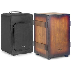 Stagg Cajons Sunburst Brown Stagg CAJ-CRATE Standard Size Crate Cajon
