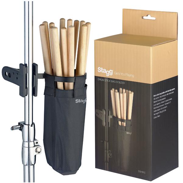 stagg drumstick bags and holders stagg dshb10 drumstick/beater bag holder
