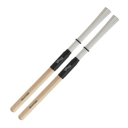 stagg drumsticks stagg sbru10-wn polybristle nylon brushes with maple handle