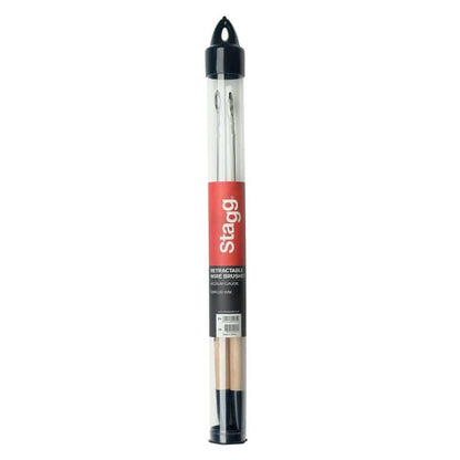 stagg drumsticks stagg sbru20-wm telescopic wire brushes with wooden handle