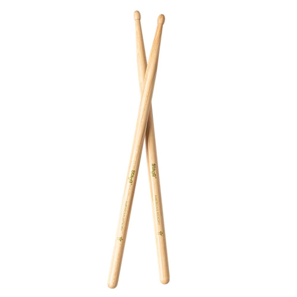 Stagg Drumsticks Stagg SHV2B Hickory V Series 2B Wood Tip Drumstick