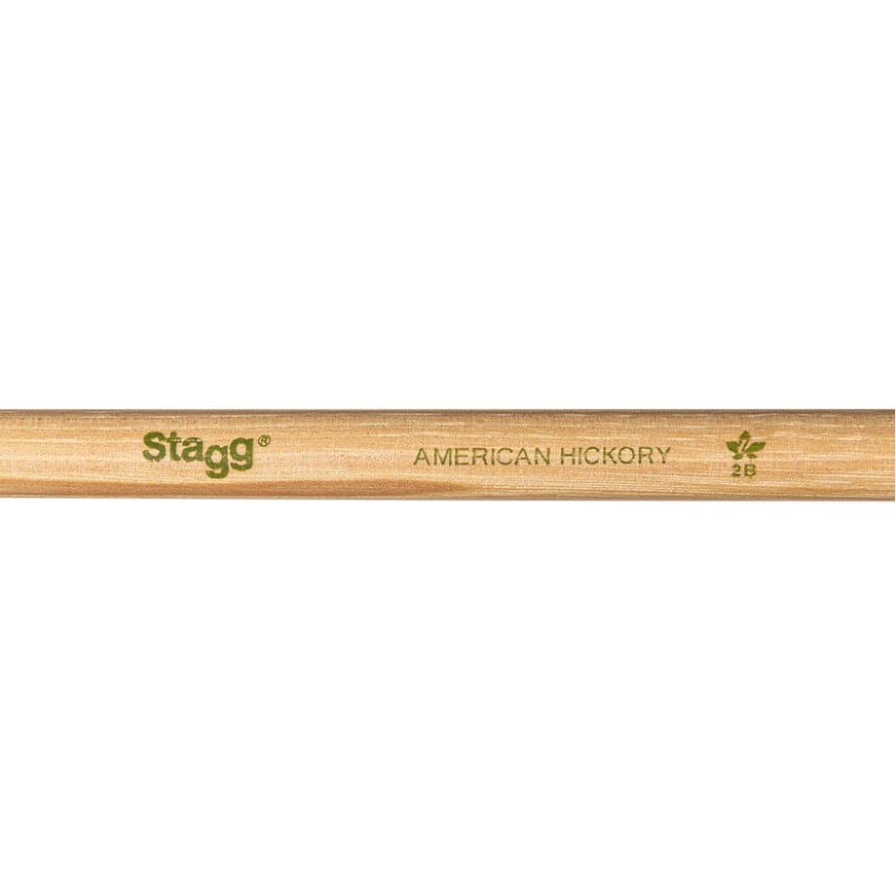 Stagg Drumsticks Stagg SHV2B Hickory V Series 2B Wood Tip Drumstick