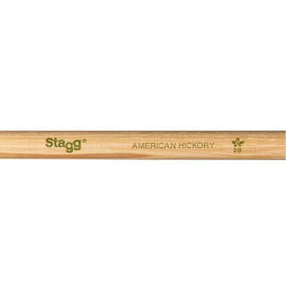 Stagg Drumsticks Stagg SHV2B Hickory V Series 2B Wood Tip Drumstick