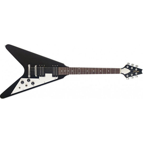 stagg electric guitars stagg f300-bk standard style electric guitar - black