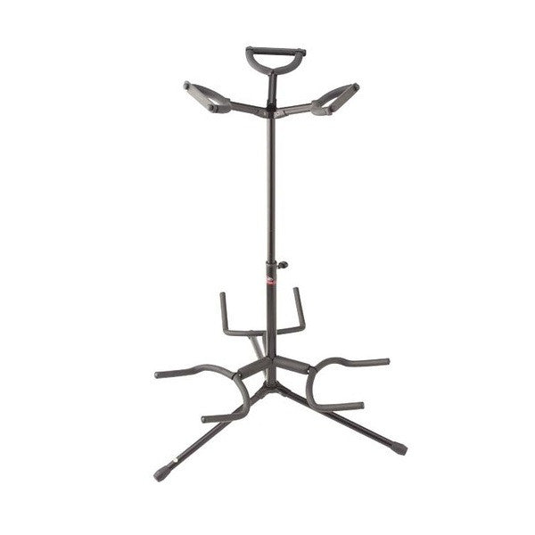 stagg guitar stands stagg sg-a300bk triple guitar stand with folding legs (black)