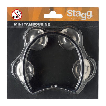 stagg hand percussions stagg tab-mini plastic cutaway mini tambourine with 4 jingles   