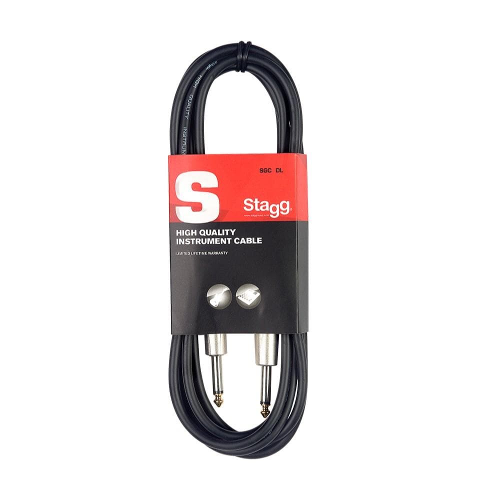 stagg instrument cables stagg sgc6dl 6m s series deluxe instrument cable
