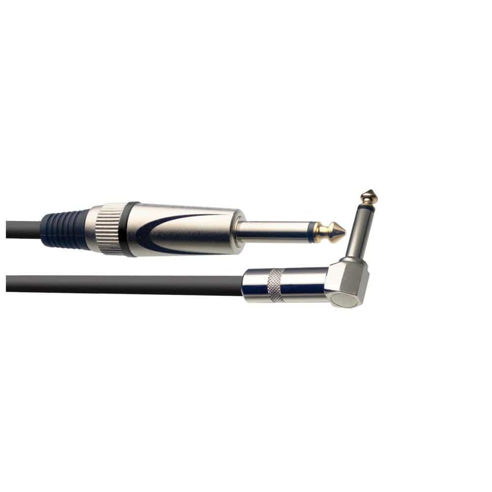 stagg instrument cables stagg sgc6pl dl 6m angled s series deluxe instrument cable