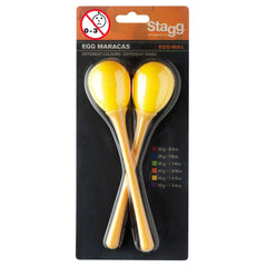 Stagg Maracas Large / Yellow Stagg Pair of Plastic Egg Maracas