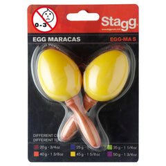 Stagg Maracas Small / Yellow Stagg Pair of Plastic Egg Maracas