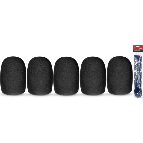 stagg microphone accessories stagg ws-s49/b5 foam windscreens for microphone