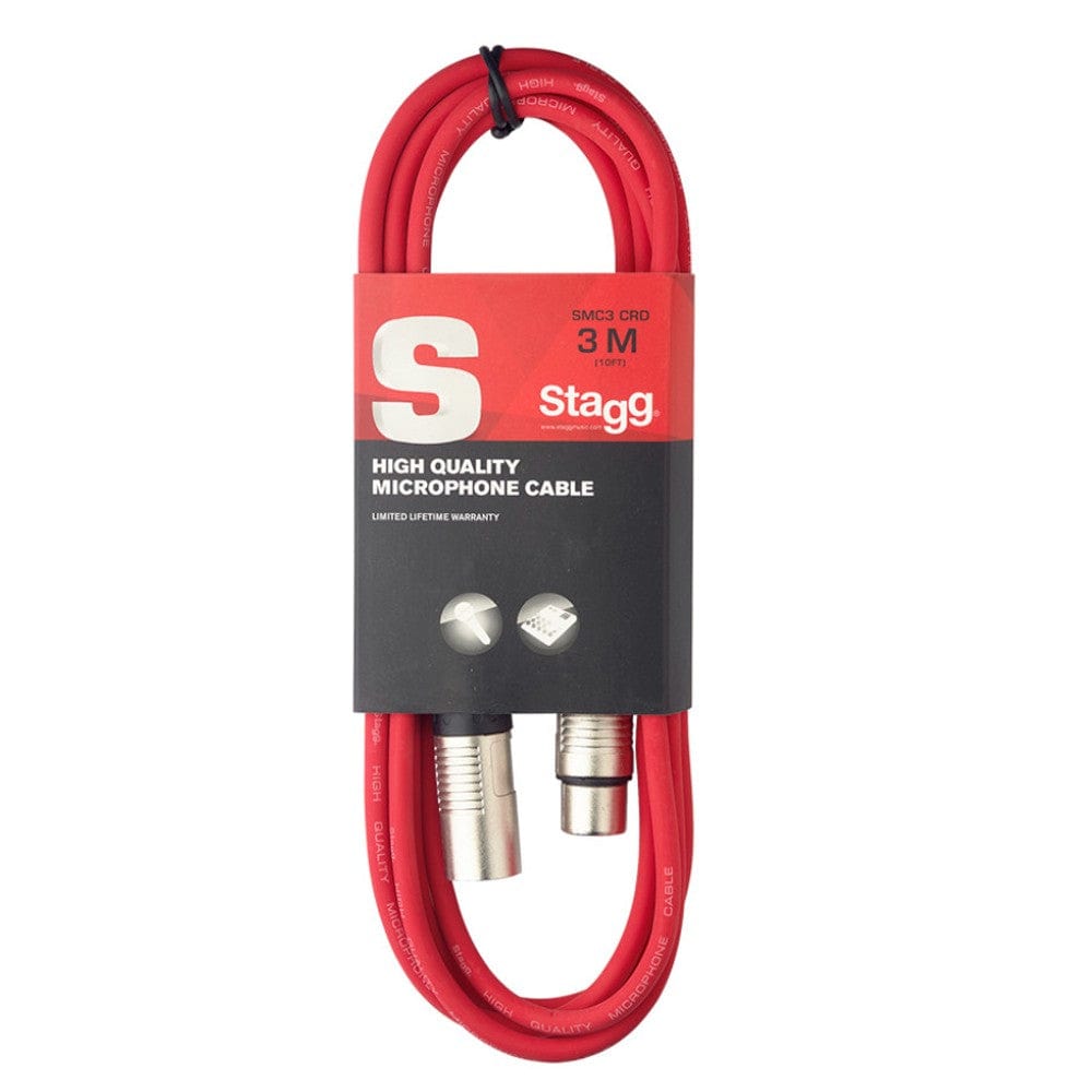 Stagg Microphone Cables Stagg SMC3 3m XLR Male to XLR Female Microphone Cable