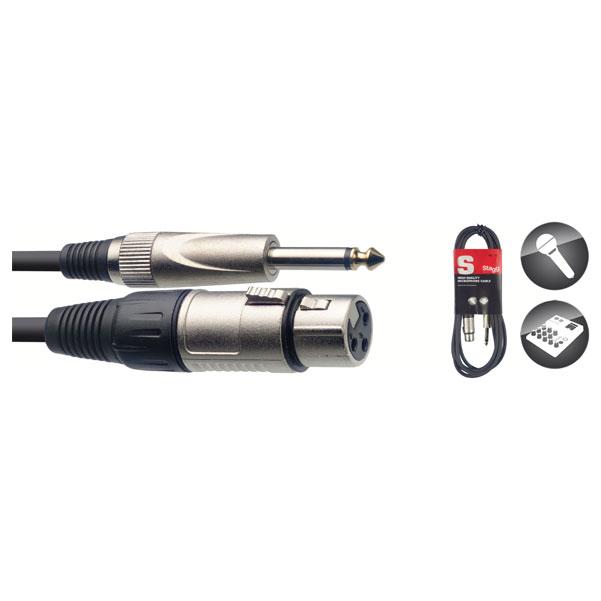stagg microphone cables stagg smc6xp xlr to jack microphone cable with lifetime warranty - 6 metres