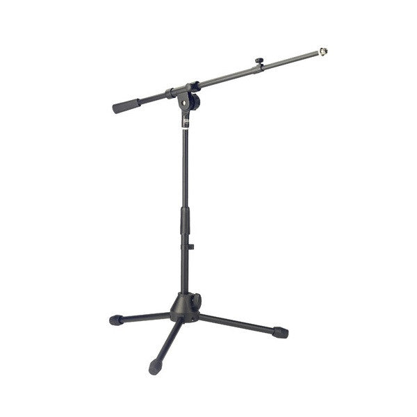stagg microphone stands stagg mis-2004bk low profile microphone stand with telescopic boom