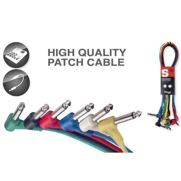 stagg patch cables stagg spc015l e patch cables with lifetime warranty - 15 centimetres