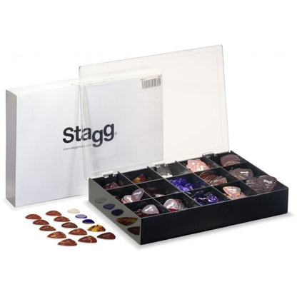 stagg picks stagg pbox15 center standard guitar pick - 1080 picks