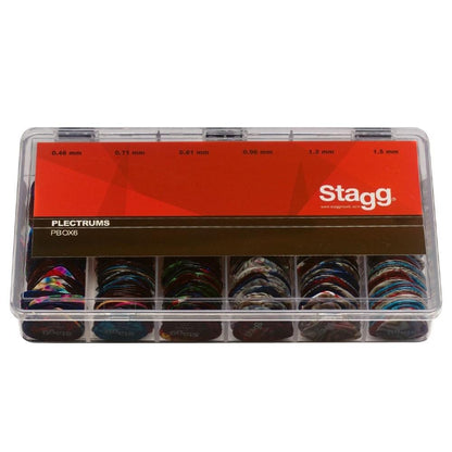 stagg picks stagg pbox6 mixed guitar pick - 600 picks