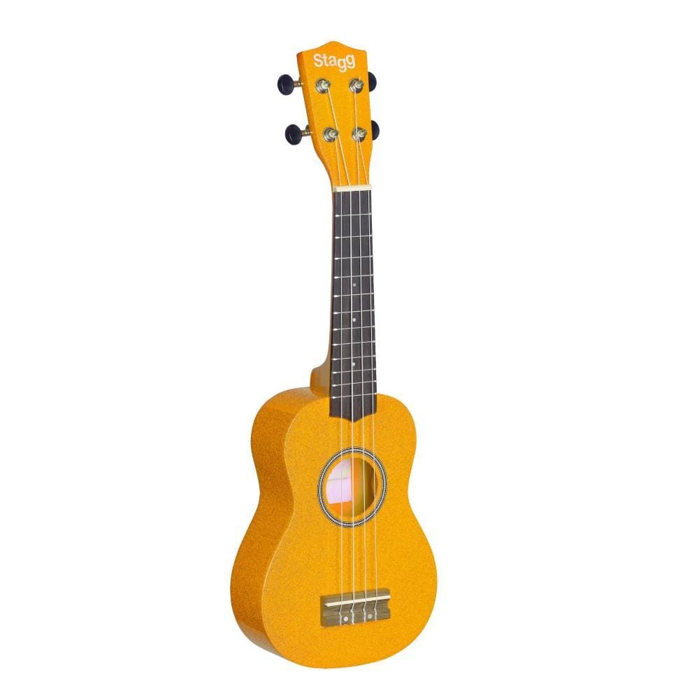 stagg soprano ukuleles lemon stagg us soprano ukulele with bag   #color_lemon