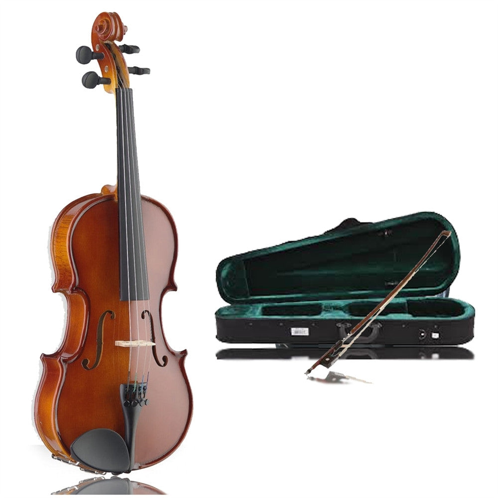 stagg violins stagg vn-4/4 solid maple violin set with case