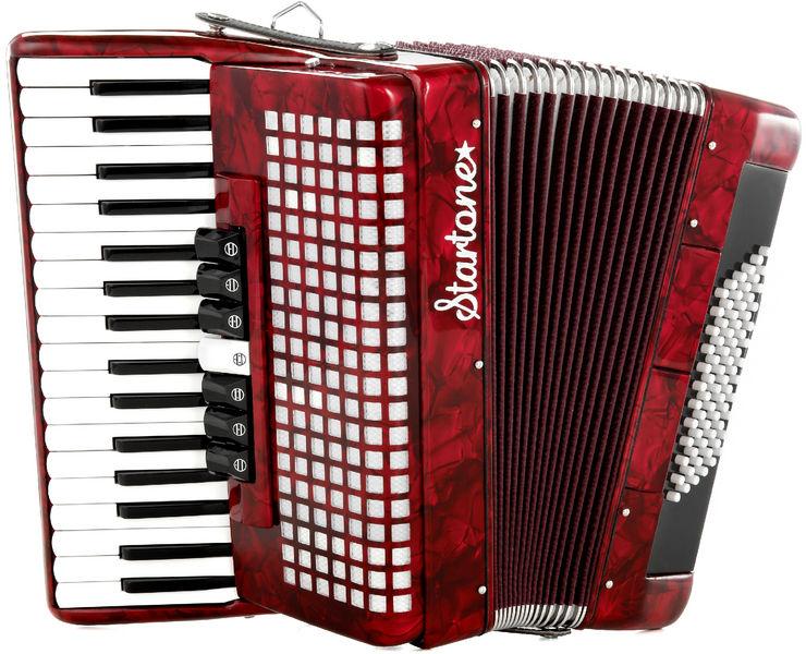 Startone Accordions Startone Piano Accordion 72 Red