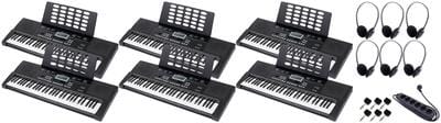 startone keyboard bundles startone mk-200 portable keyboards school bundle with power strip, adapters and headphones