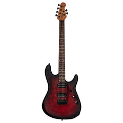 Sterling by Music Man Electric Guitars Dark Scarlet Burst Satin Sterling by Music Man Richardson6 6 String Electric Guitar with Gigbag