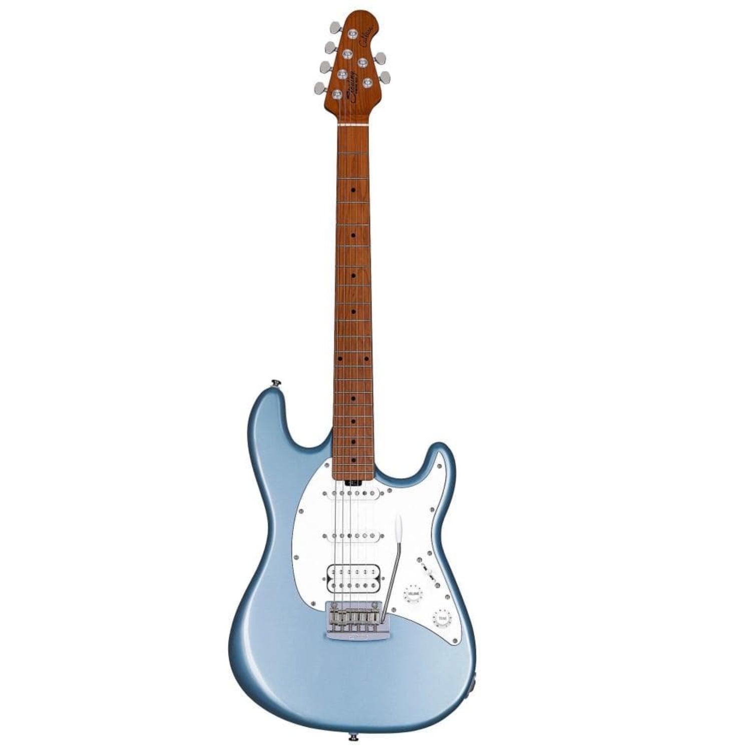 sterling by music man electric guitars firemist silver / roasted maple sterling by music man ct50 cutlass hss electric guitar  #color_firemist-silver,fretboard_roasted-maple
