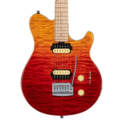 sterling by music man electric guitars sterling by music man axis ax3 quilted maple 6-string electric guitar      