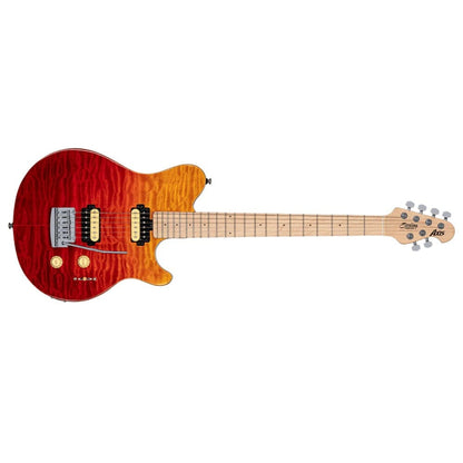 sterling by music man electric guitars sterling by music man axis ax3 quilted maple 6-string electric guitar      