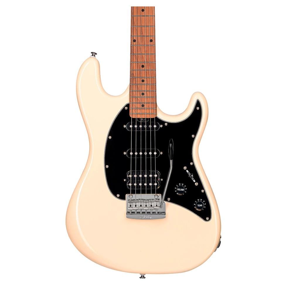 sterling by music man electric guitars sterling by music man ct50 cutlass hss electric guitar  #color_vintage-cream,fretboard_roasted-maple