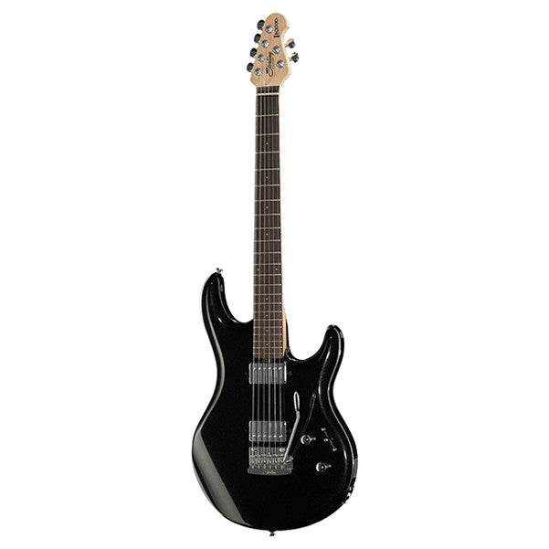 sterling by music man electric guitars sterling by music man lk100d steve lukather electric guitar - black metallic
