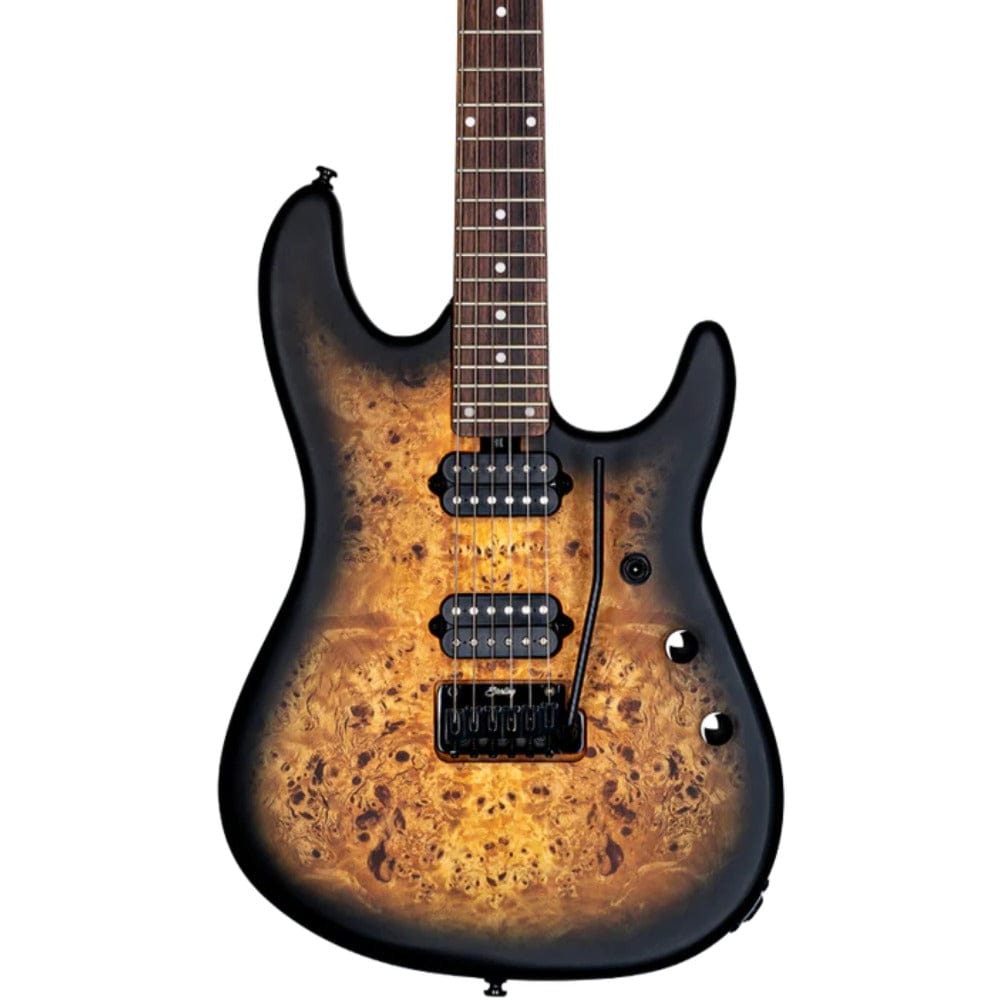 sterling by music man electric guitars sterling by music man richardson6 6 string electric guitar with gigbag   #color_natural-poplar-burl-burst