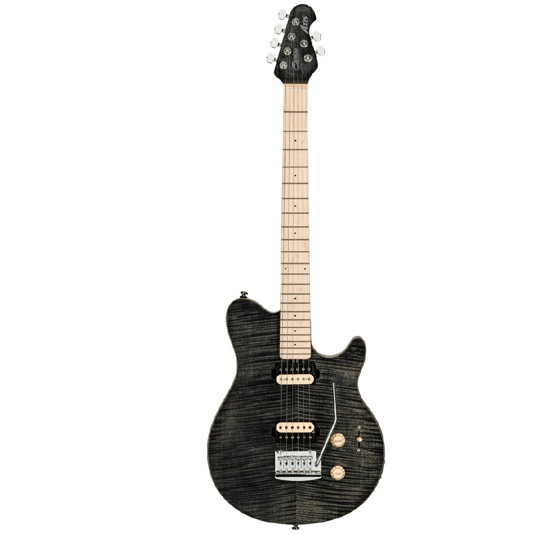 Sterling by Music Man Electric Guitars Trans Black Sterling by Music Man AX3FM Axis Flame Maple Top Electric Guitar
