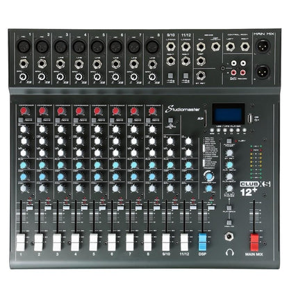 studiomaster analog mixers studiomaster club xs12+ 12 channel analog mixer