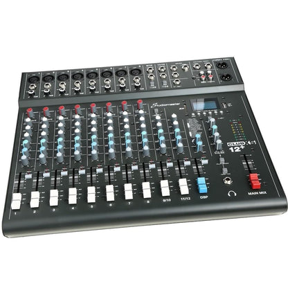studiomaster analog mixers studiomaster club xs12+ 12 channel analog mixer