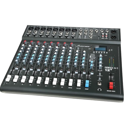 studiomaster analog mixers studiomaster club xs12+ 12 channel analog mixer
