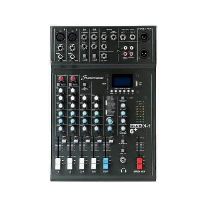studiomaster analog mixers studiomaster club xs6+ 6 channel analog mixer