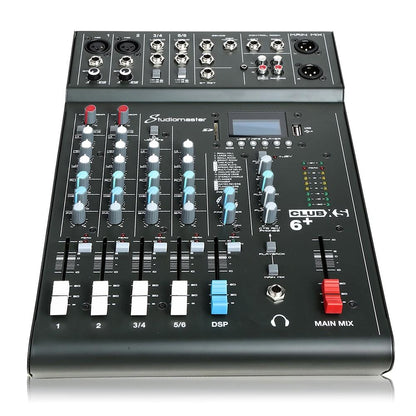 studiomaster analog mixers studiomaster club xs6+ 6 channel analog mixer